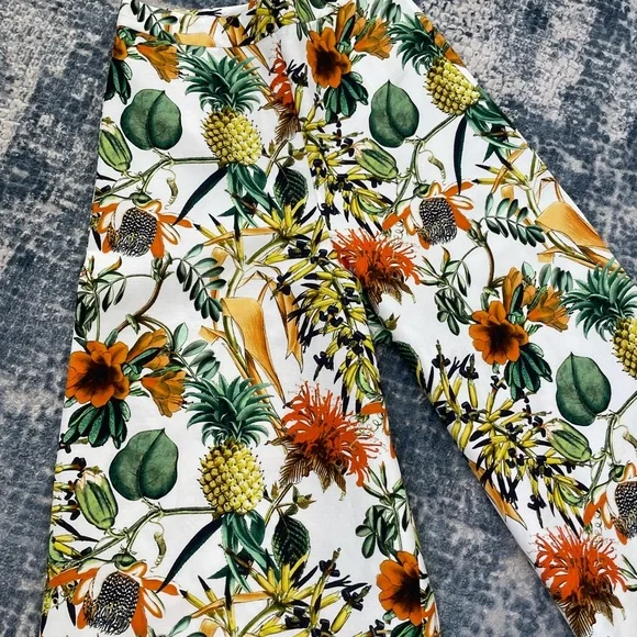 Floral wide leg pant
